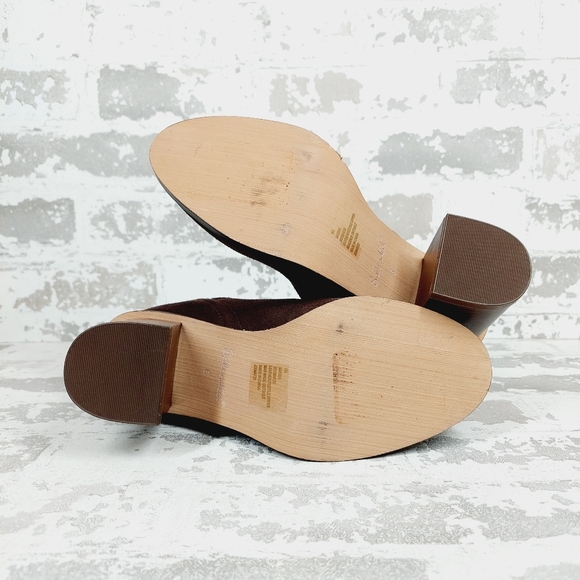 NEW Splendid Women's Marika Block Heel Suede Booties In Brown K400 - Picture 8 of 12